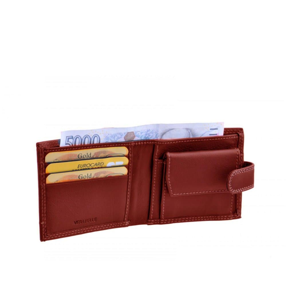 Giglio leather Kožená peněženka ART-145 červená 2