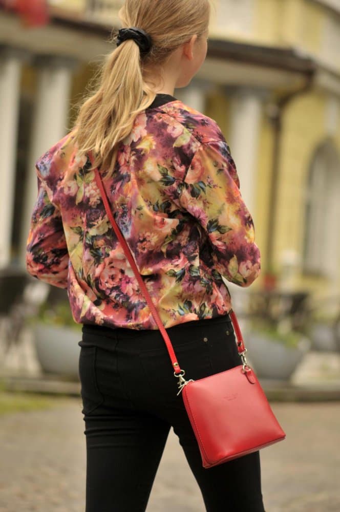 Giglio leather malá dámská kožená kabelka 133 červená 5