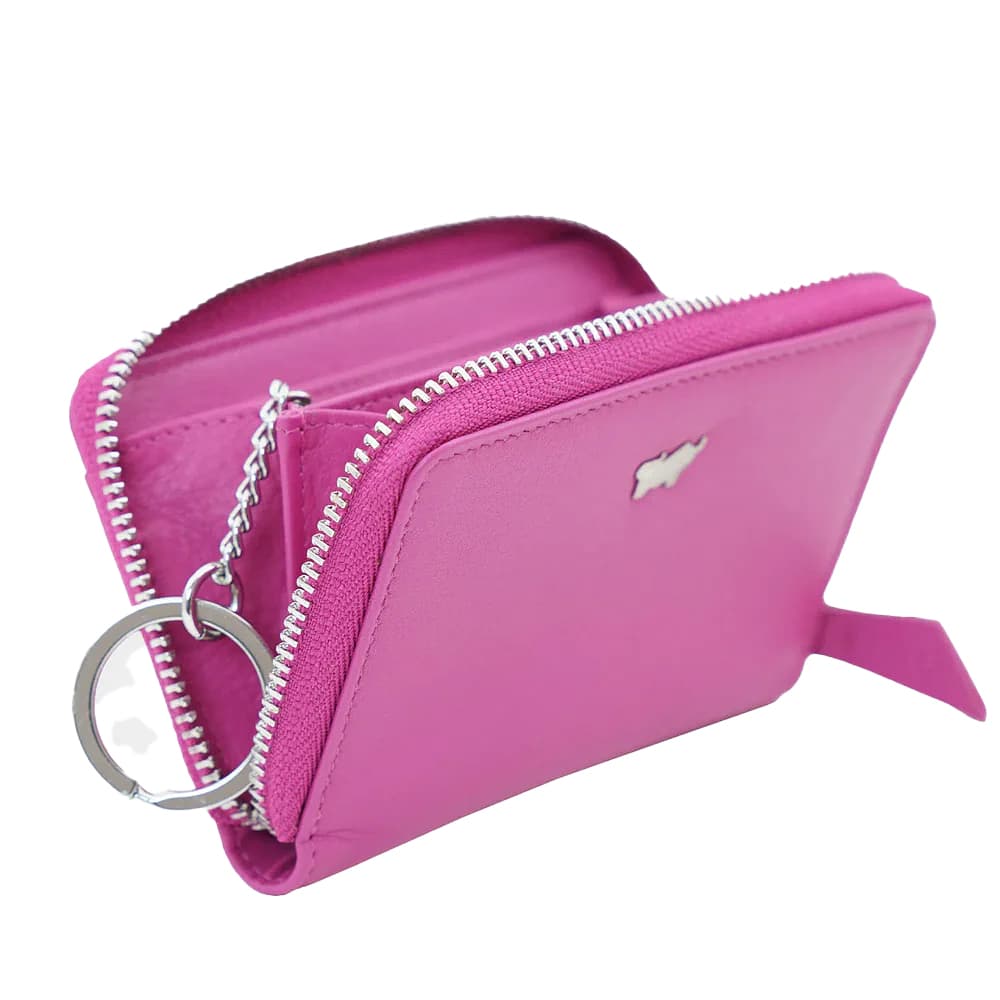 Braun Büffel Mini peněženka JOY z pravé kůže s RFID ochranou – kompaktní a stylová růžová 41311-294-087 4