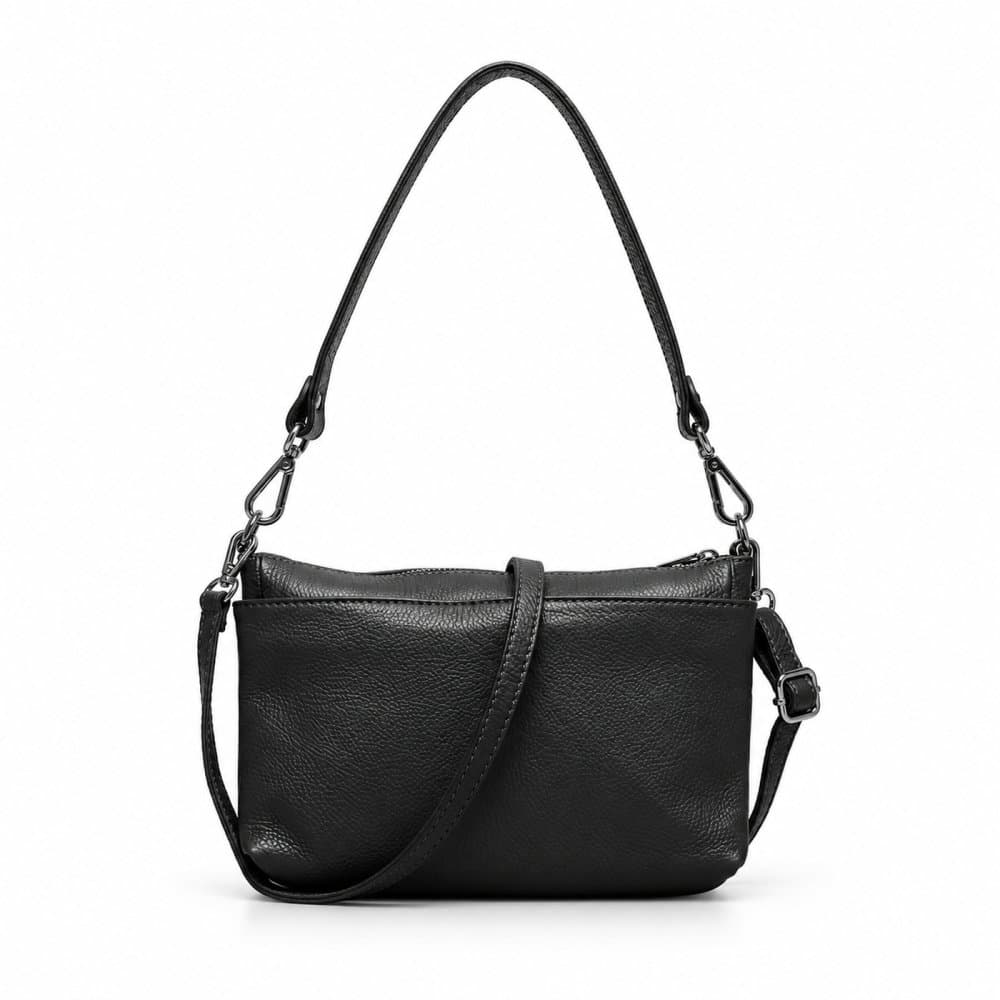 Sara Bags Kožená kabelka 6358 černá 4