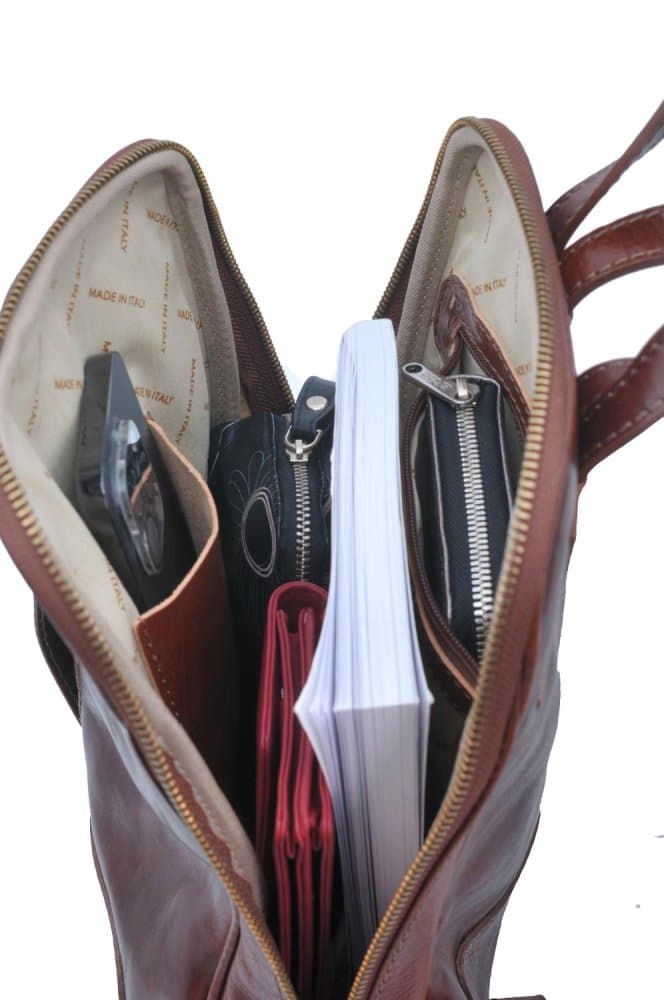 Giglio leather kožený batoh 33 hnědý 6