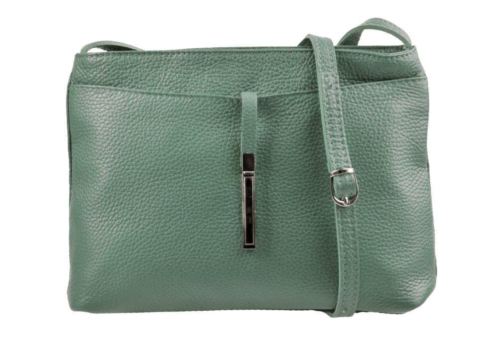Dámská kožená crossbody kabelka SARA BAGS 5085 mátově zelená 2