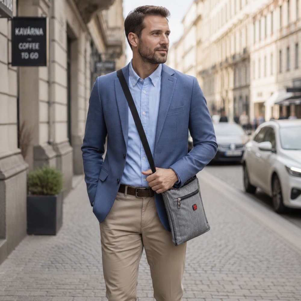 Travel N Meet malá crossbody taštička ME-027 šedá 4