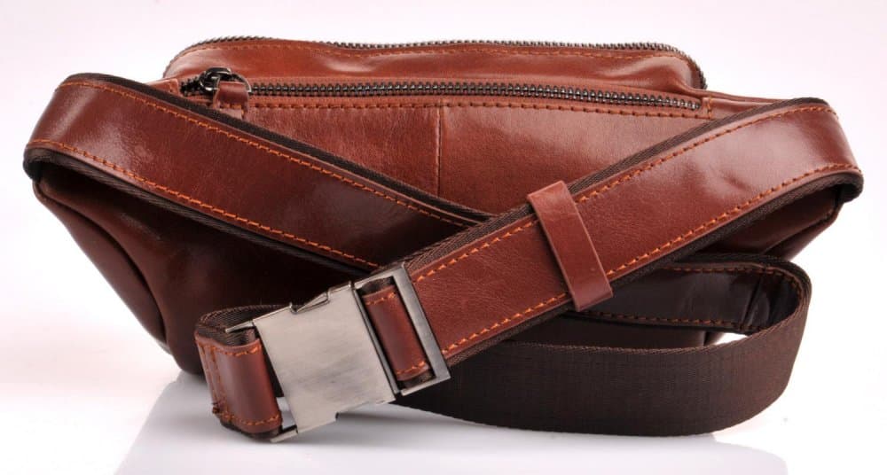 Giglio leather Kožená ledvinka VP1202 světle hnědá - poslední kus 5