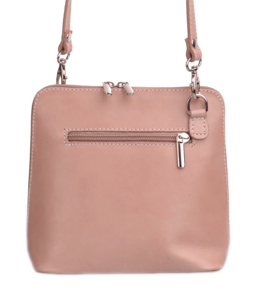 Giglio leather Malá dámská kožená kabelka 133 světle růžová 2
