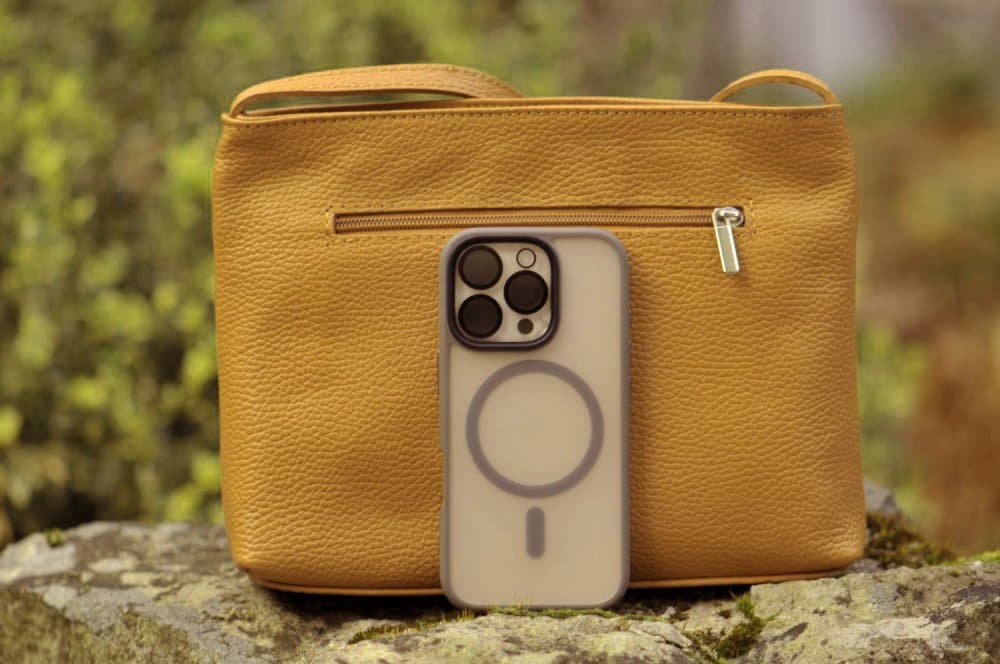 Dámská kožená crossbody kabelka 5085 tmavě žlutá 4