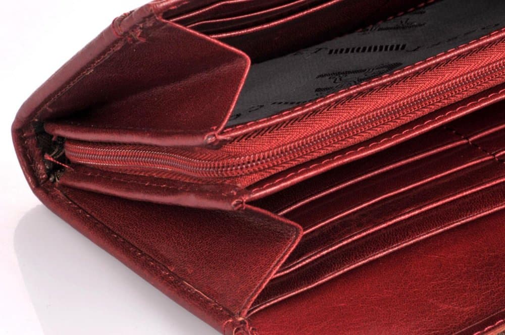 Dámská kožená peněženka Cosset 4493 Komodo Bordeaux 6