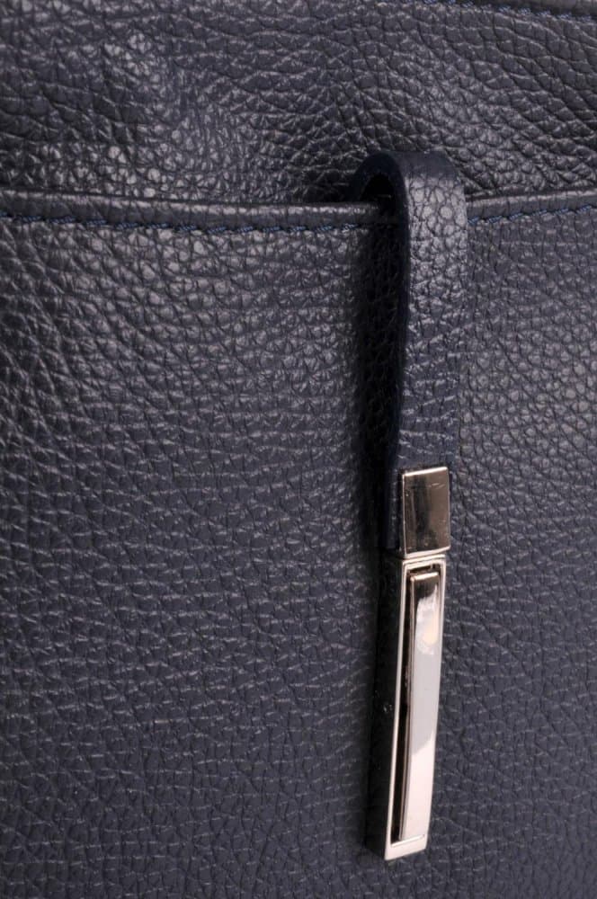 Kožená kabelka SARA BAGS 5085 tmavě modrá 4