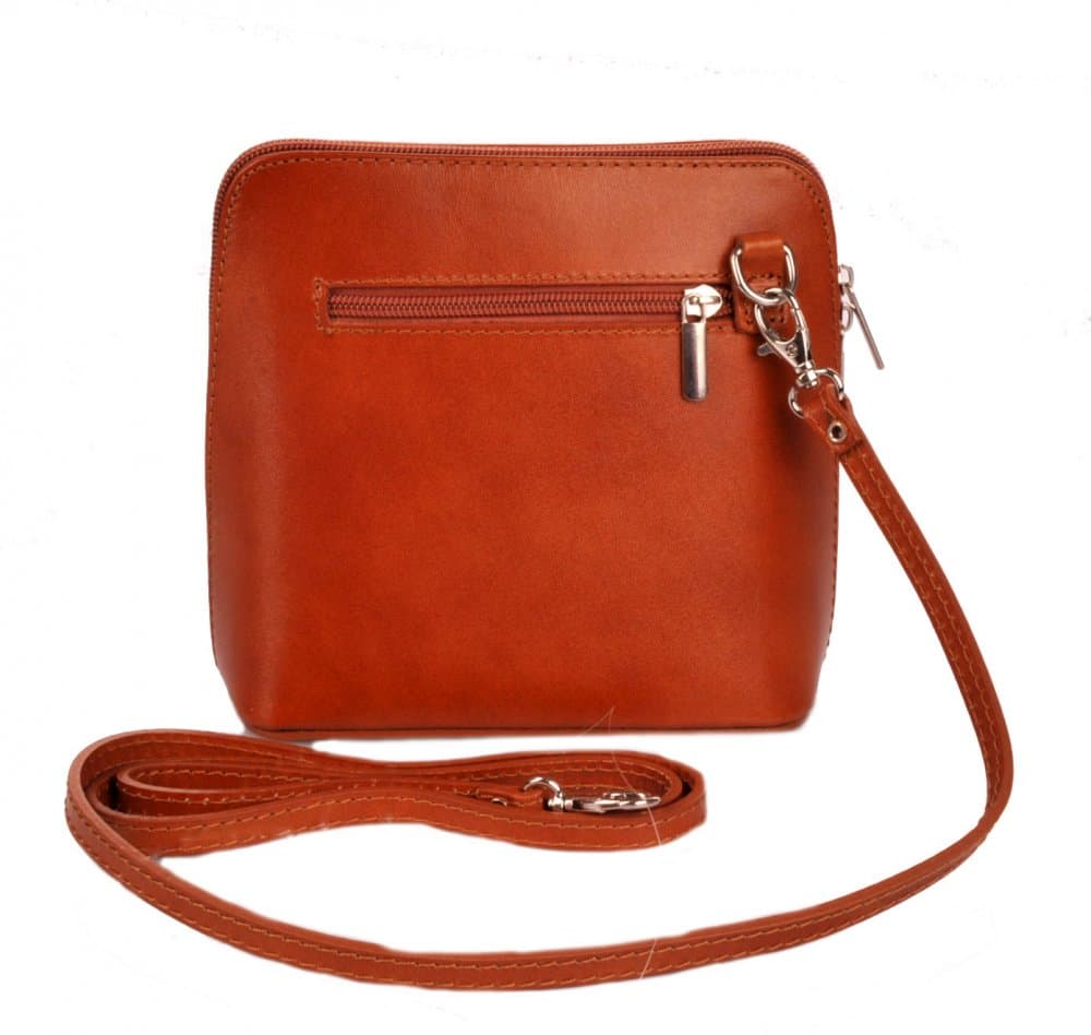 Giglio Leather malá dámská kožená kabelka 133 přírodní hnědá - camel 4