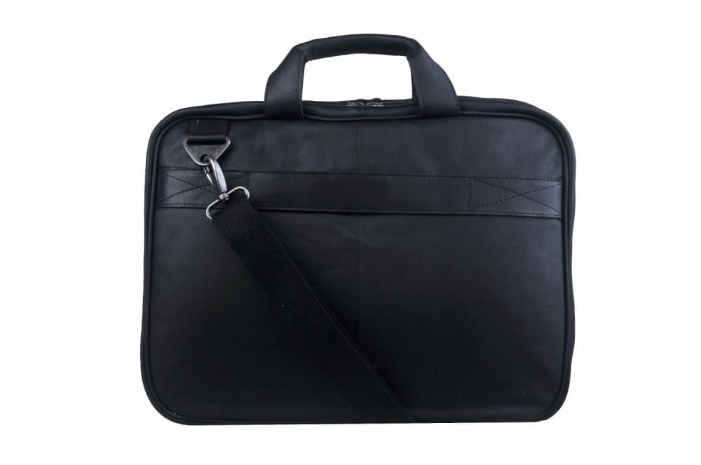Pánská kožená taška do práce vhodná na notebook 15,4" LBB-125 černá 6