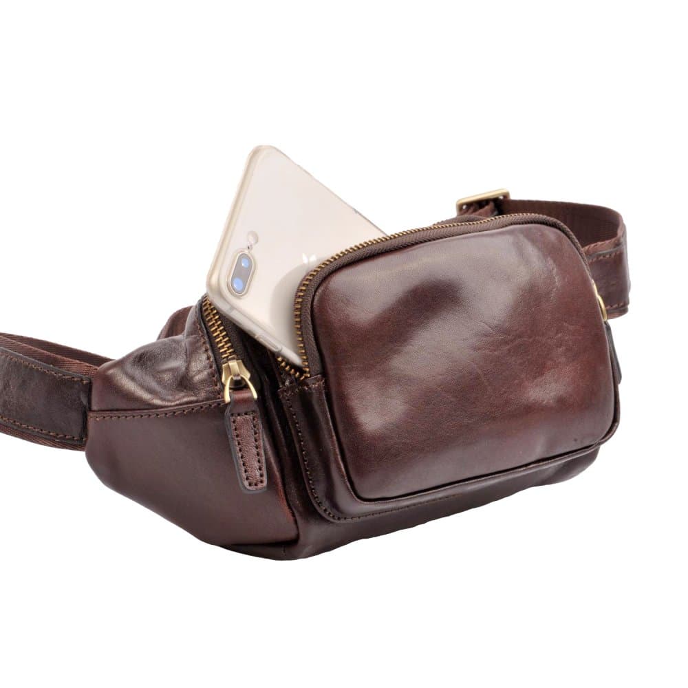 Giglio leather kožená ledvinka 1202 hnědá 2