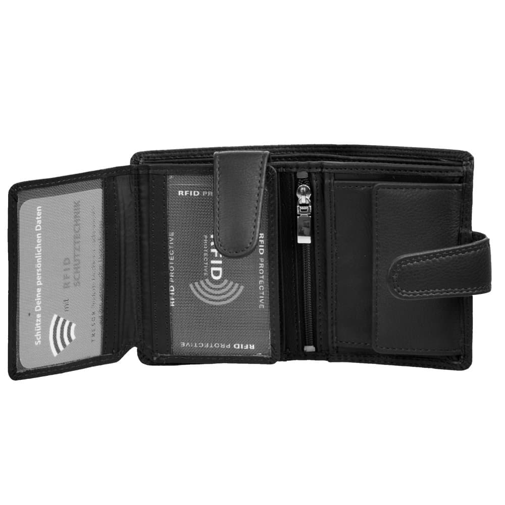 Dámská malá kožená peněženka 3257 N RFID černá 4