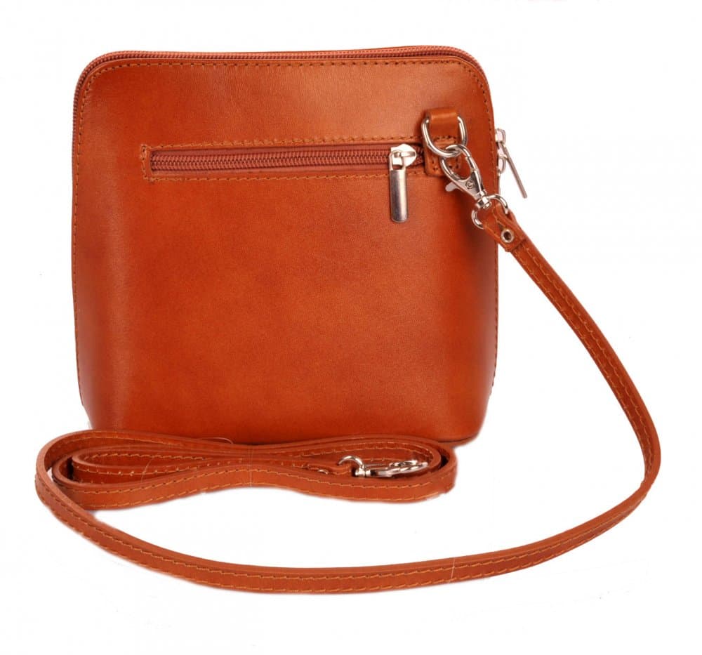 Giglio Leather malá dámská kožená kabelka 133 přírodní hnědá - camel 5