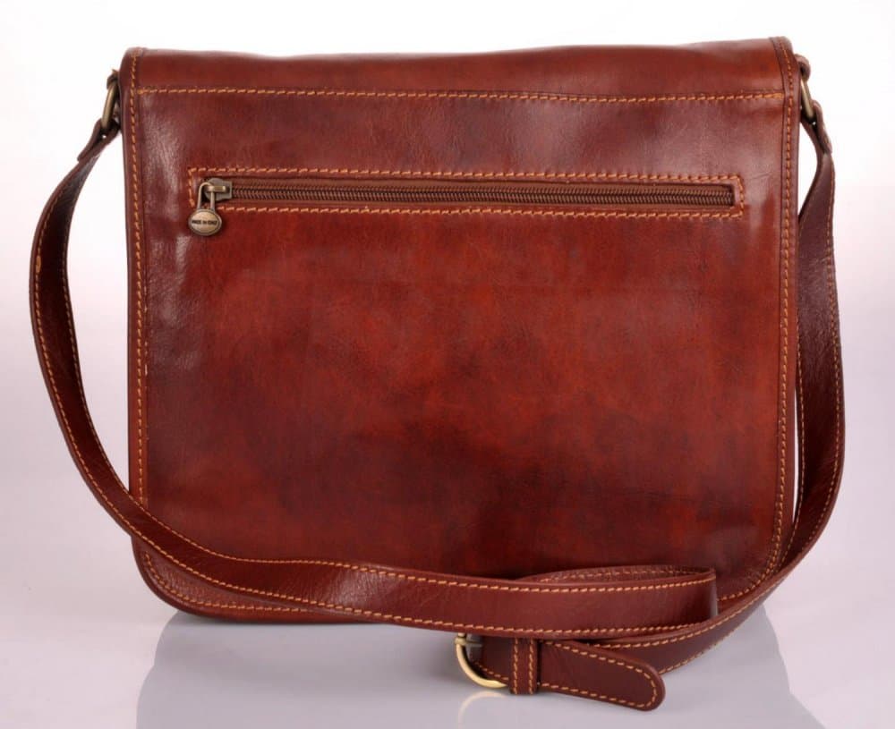 Giglio leather Kožená taška přes rameno Il Giglio 1938 hnědá 5