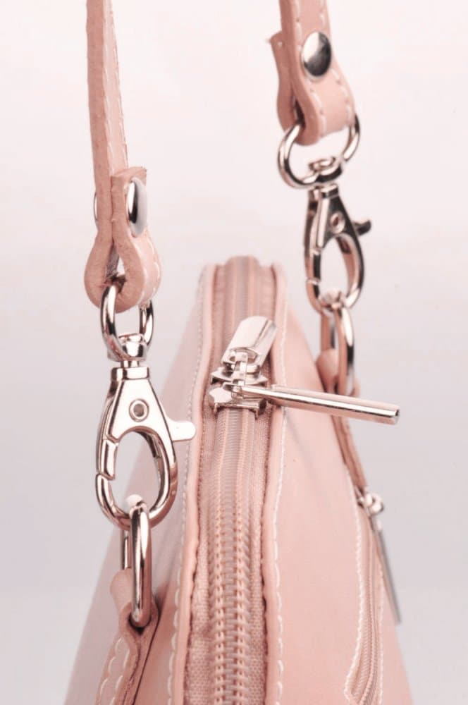 Giglio leather Malá dámská kožená kabelka 133 světle růžová 3