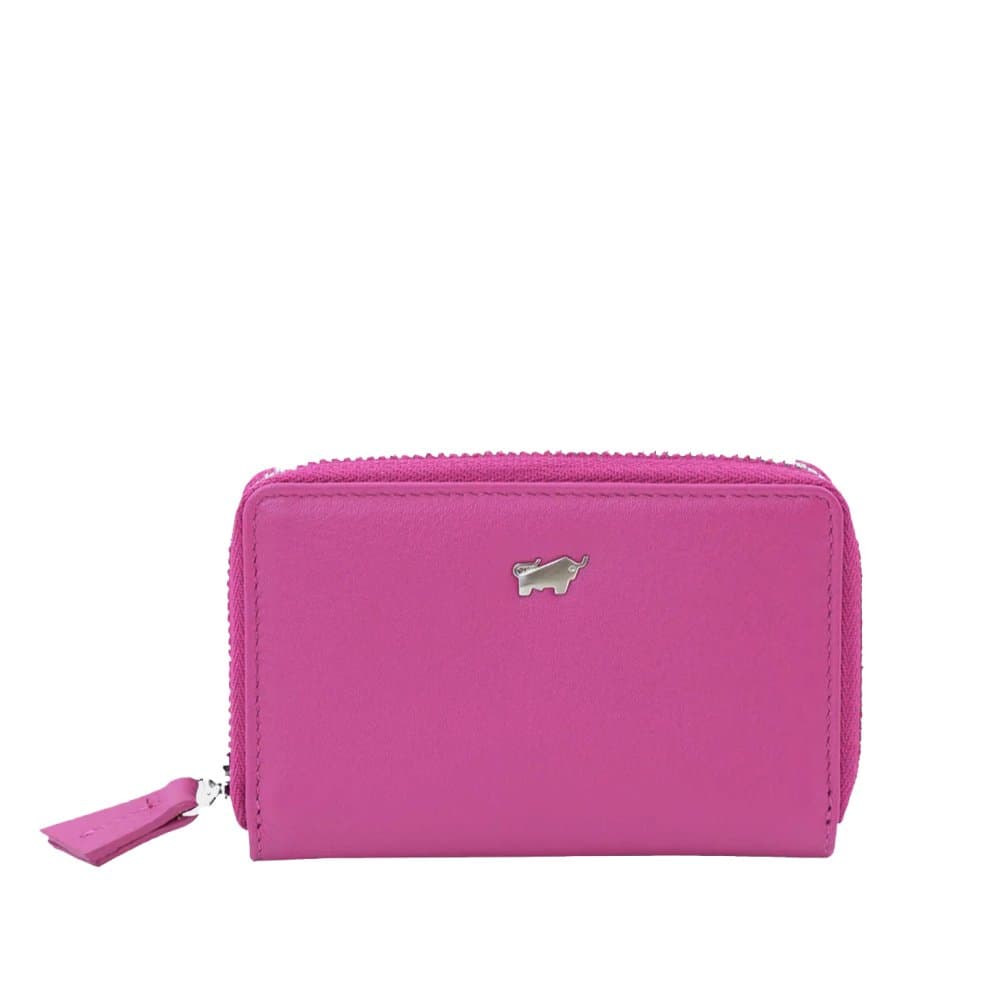 Braun Büffel Mini peněženka JOY z pravé kůže s RFID ochranou – kompaktní a stylová růžová 41311-294-087