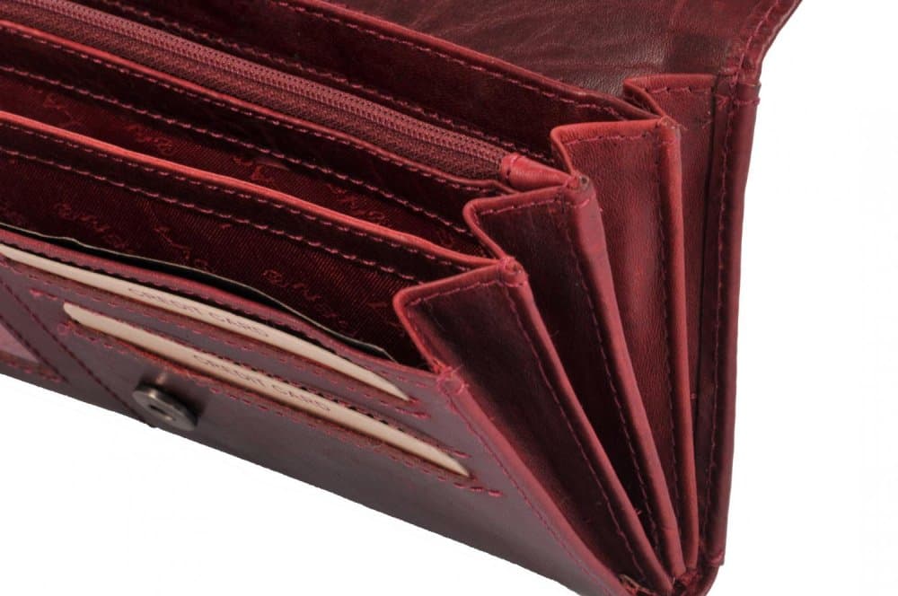 Dámská kožená peněženka Lagen 6011/T W.Red/Black 4