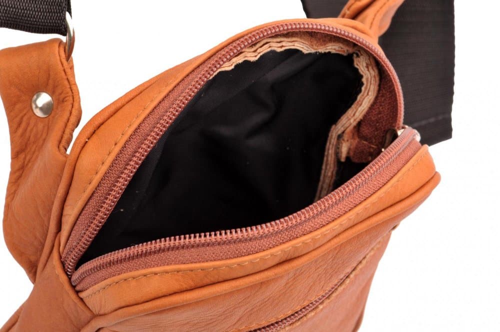 Crossbag kožená kapsička - ledvinka Hajn 165201 hnědá 6