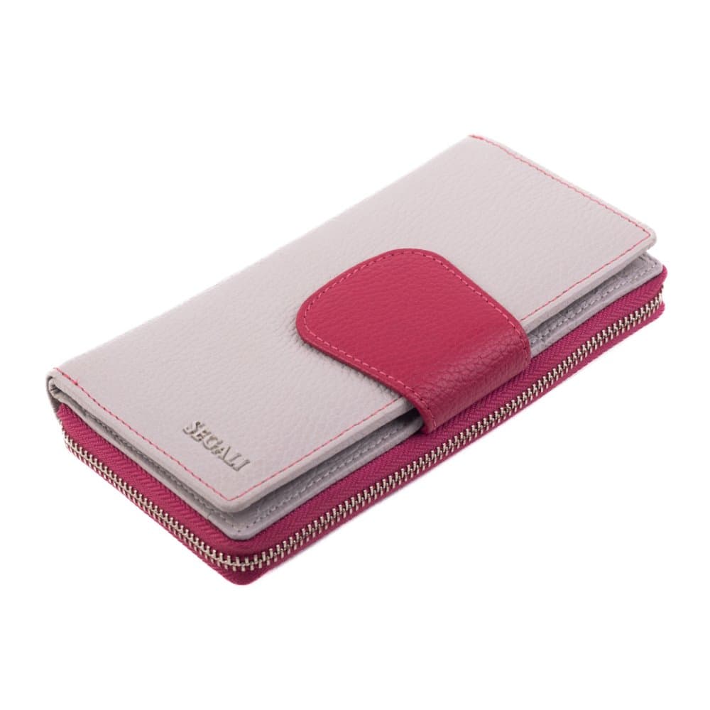Dámská peněženka kožená SEGALI 7617 B grey/viva magenta 4