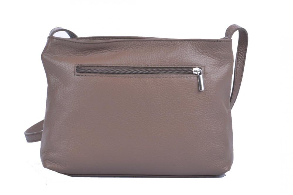 Kožená malá kabelka přes rameno 5085 taupe 4