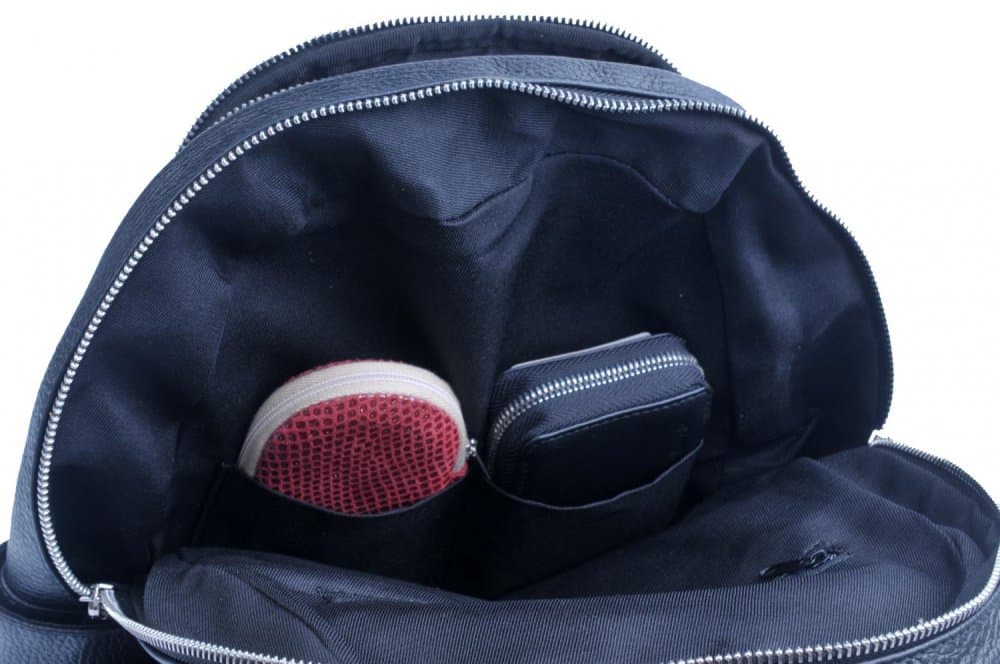 Dámský kožený batoh SARA BAGS 5637-D26 tmavě modrý 4