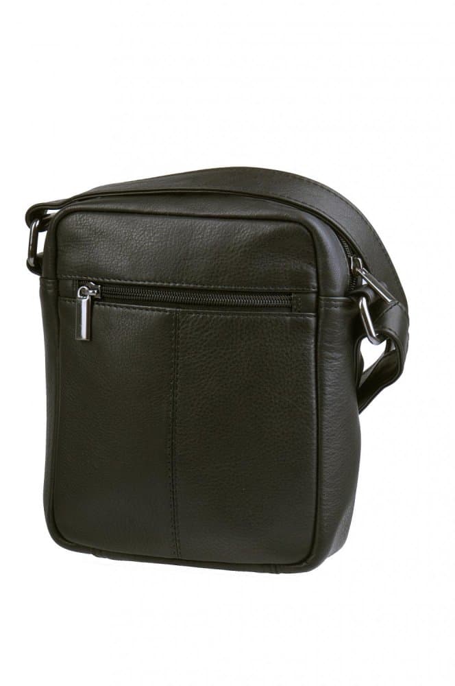 New bags leather - Pánská kožená taštička přes rameno černá LB-254 6