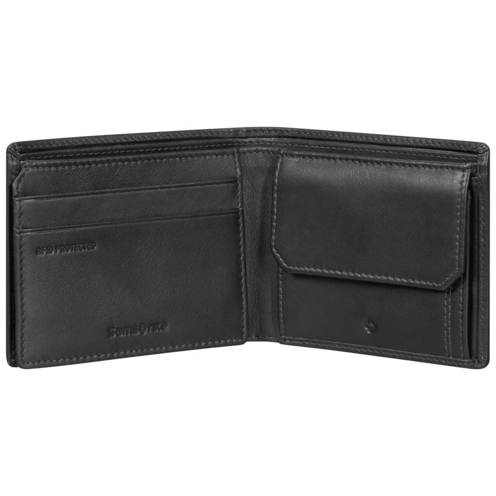Samsonite pánská malá kožená peněženka Attack 2 SLG 140976-1041 černá 2