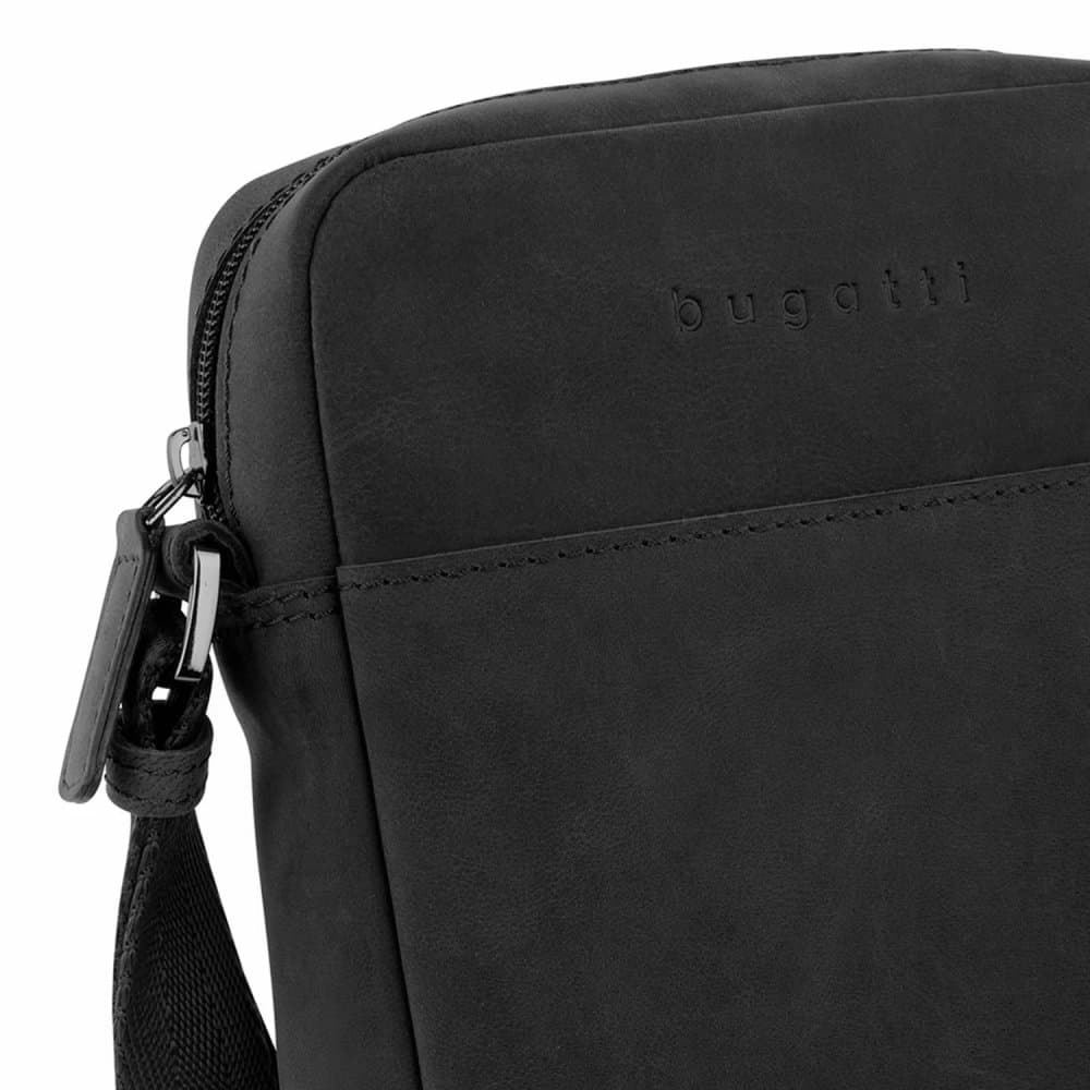 Pánská kožená crossbody taška Bugatti Luca – Černá (Vintage look) 49563701 černá 2