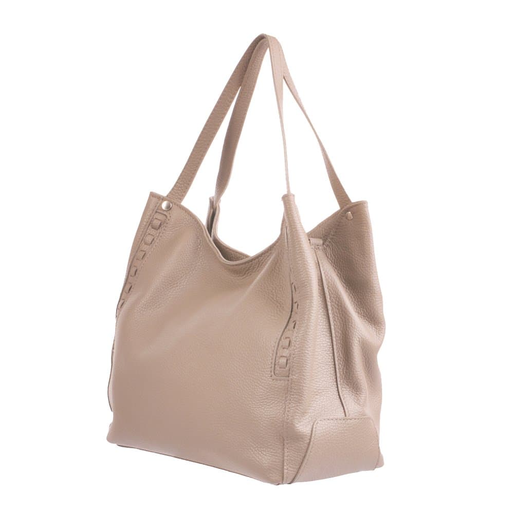 Kožená kabelka 5770 taupe - světle hnědá 5