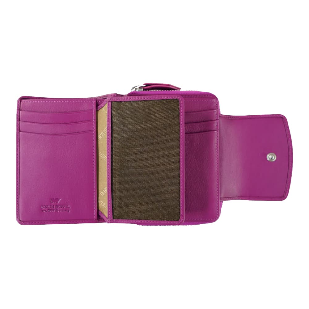 Braun Büffel Dámská peněženka z hladké kůže s RFID ochranou – střední velikost 41353-294-084 Purple Plum 2