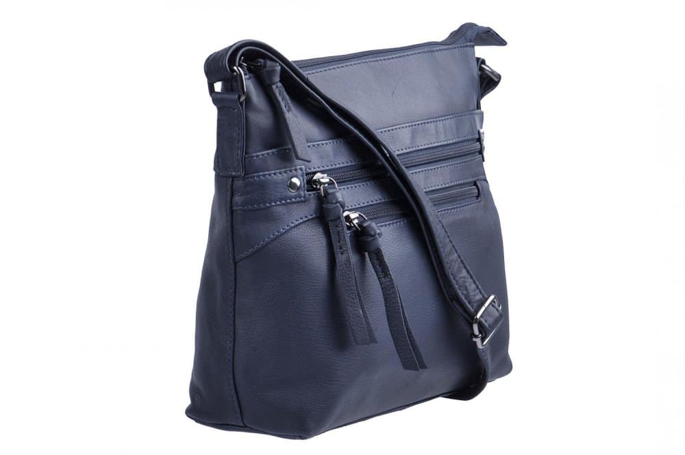 New Bags kožená kabelka LB-296 tmavě modrá 2
