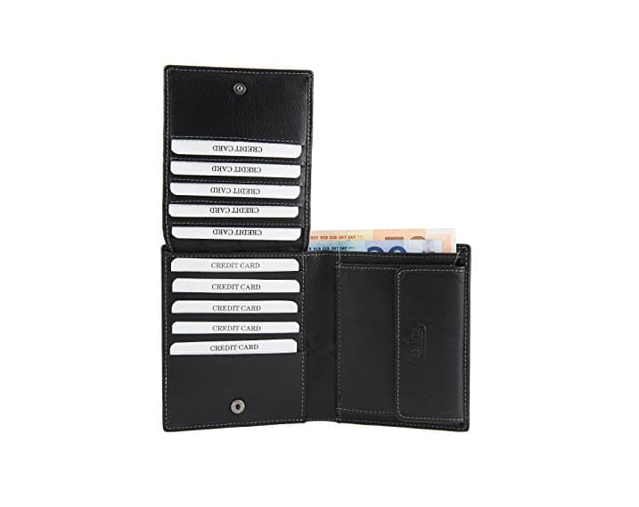 Pánská kožená peněženka RFID SAFE B34-708-60 černá (zip na bankovky) 5