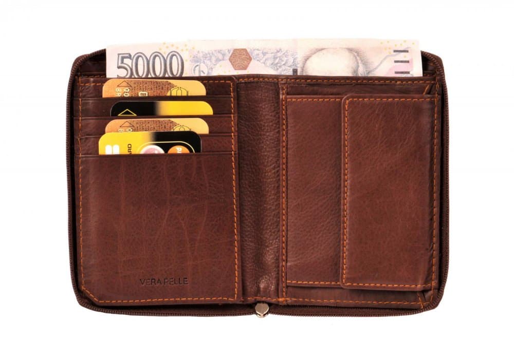 Giglio leather kožená peněženka GF-0045 hnědá - poslední kus 6