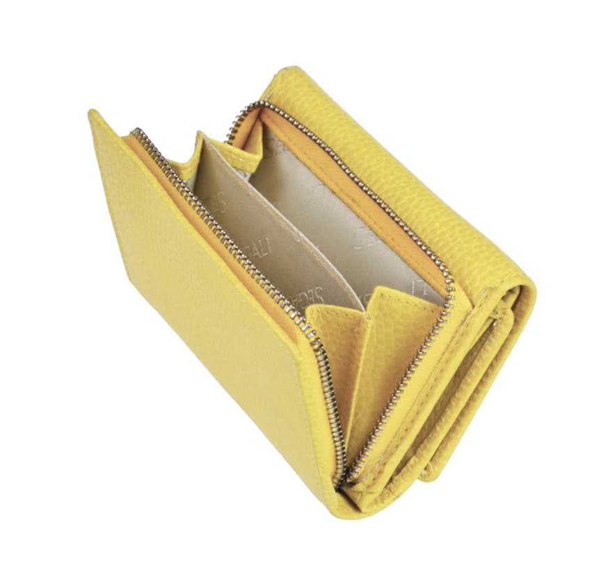 Dámská kožená peněženka SEGALI 7106 B pastel yellow světle žlutá 3