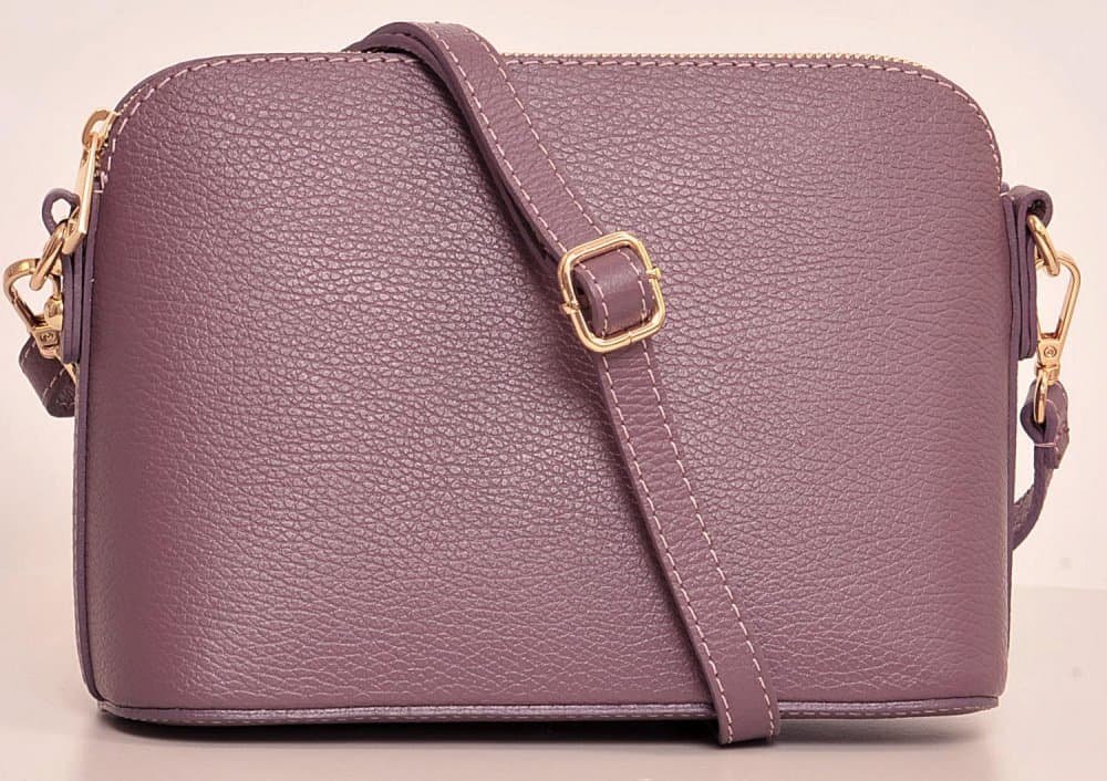 MaxFly dámská kožená kabelka crossbody 5232 fialová 2
