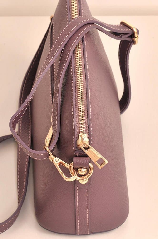 MaxFly dámská kožená kabelka crossbody 5232 fialová 3