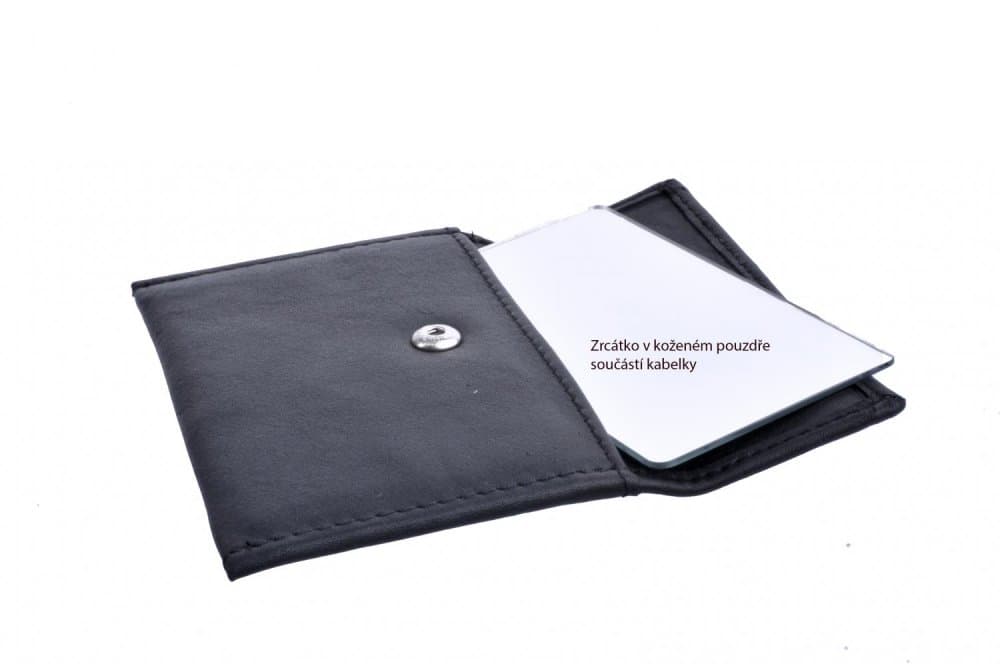 Malá kožená crossbody kabelka 213-3013 černá 3