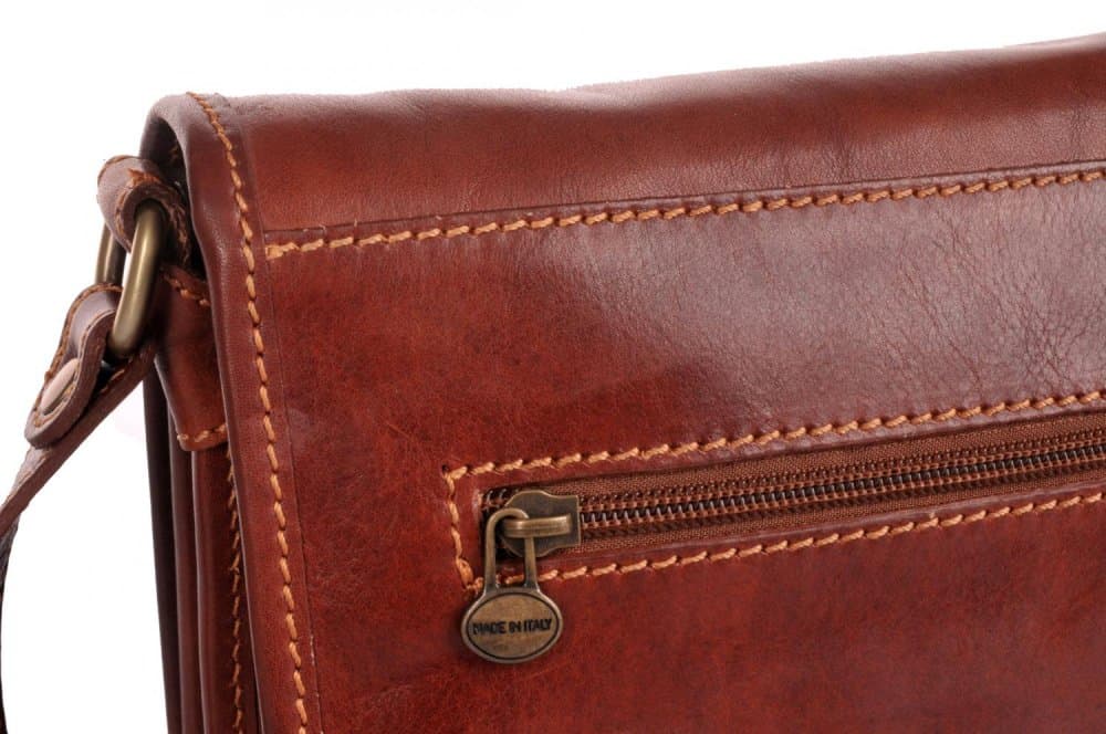 Giglio leather Kožená taška přes rameno Il Giglio 1938 hnědá 6