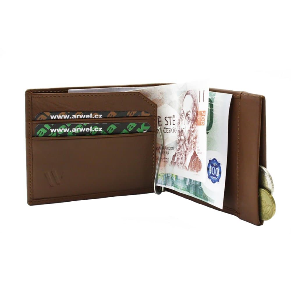 Pánská kožená dolarka 519-2910 světle hnědá