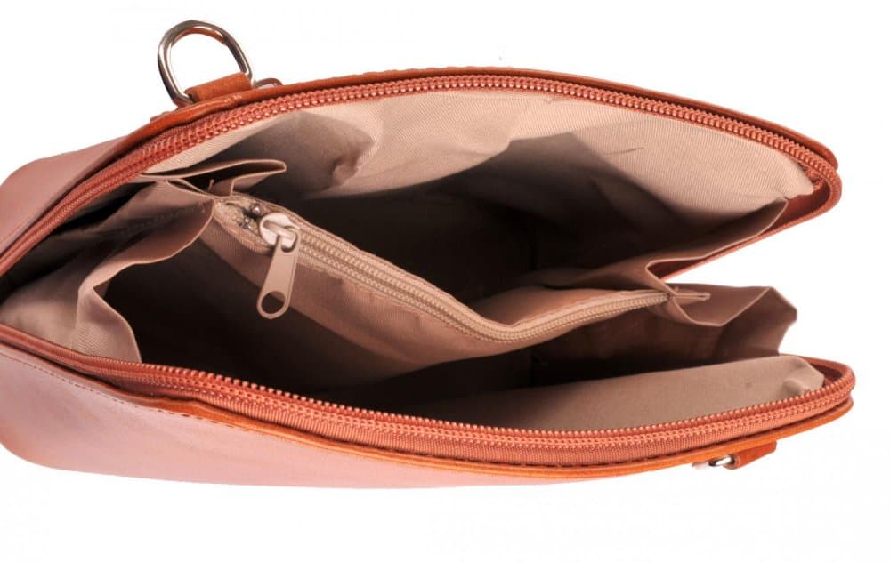 Giglio Leather malá dámská kožená kabelka 133 přírodní hnědá - camel 6