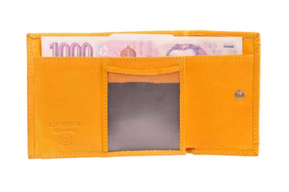 Dámská malá žlutá peněženka 7116-A YELLOW 4