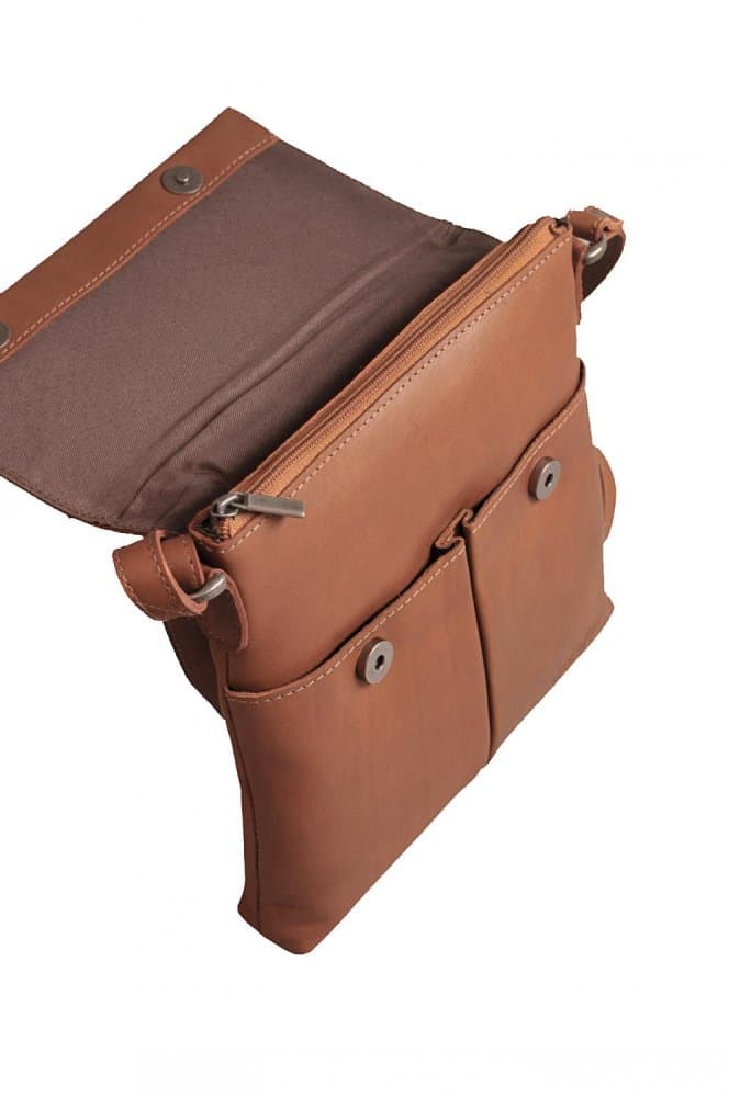 LederArt Kožená kabelka LA-503 hnědá cognac 6