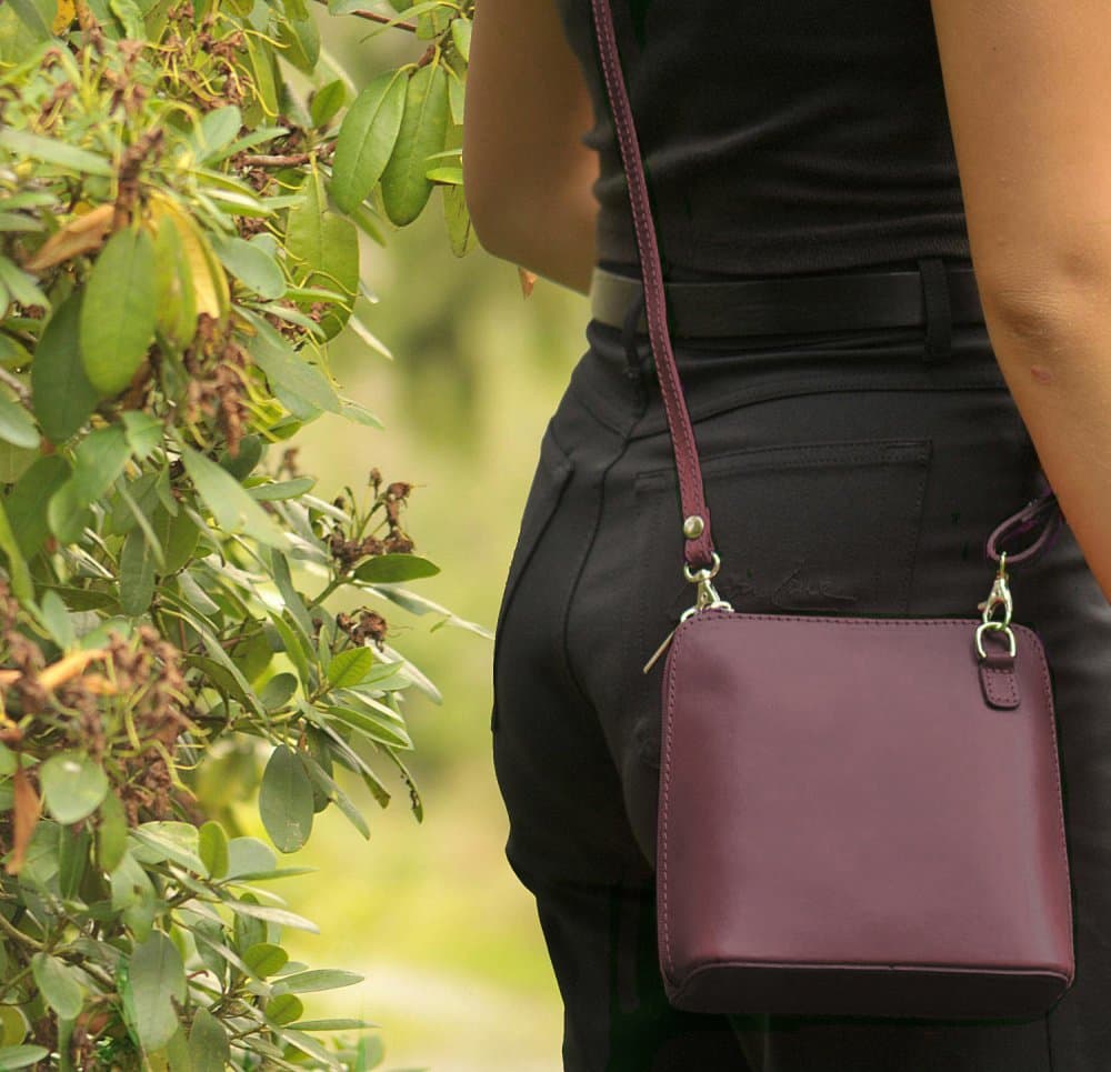 Giglio leather malá dámská kožená kabelka 133 tmavě bordová 4