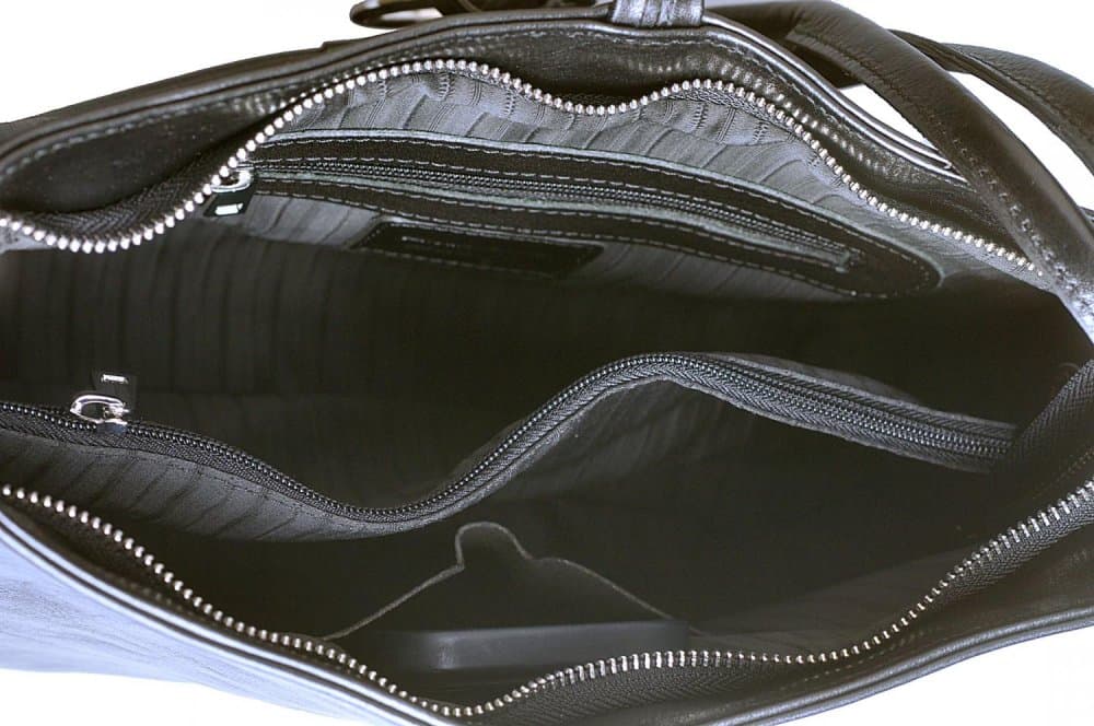 Giglio leather Dámská kožená kabelka přes rameno 095 černá 6