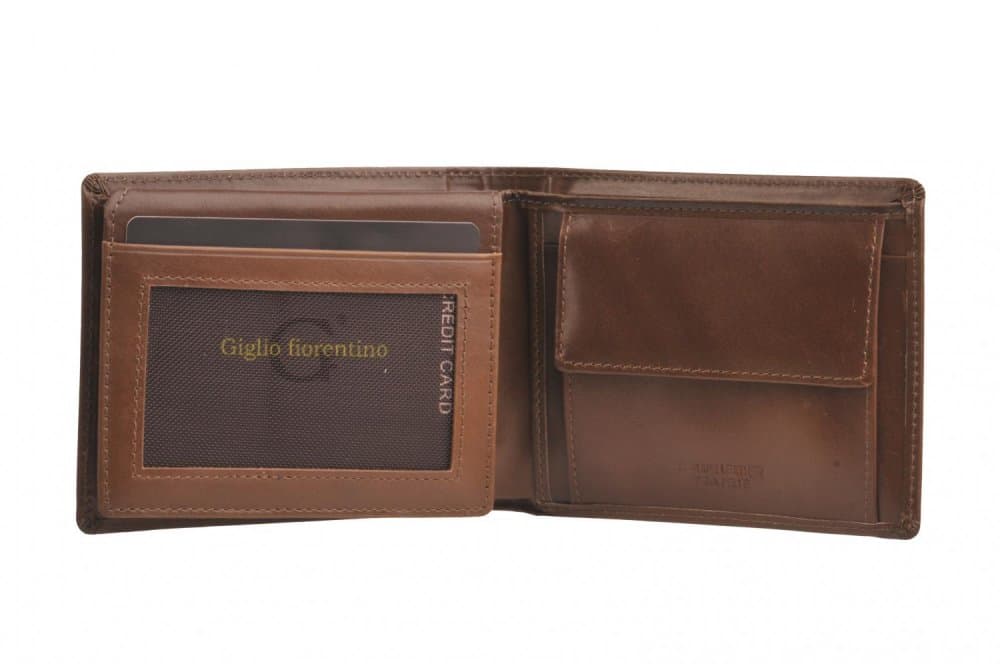 Giglio leather Pánská kožená peněženka GF-013 hnědá 3