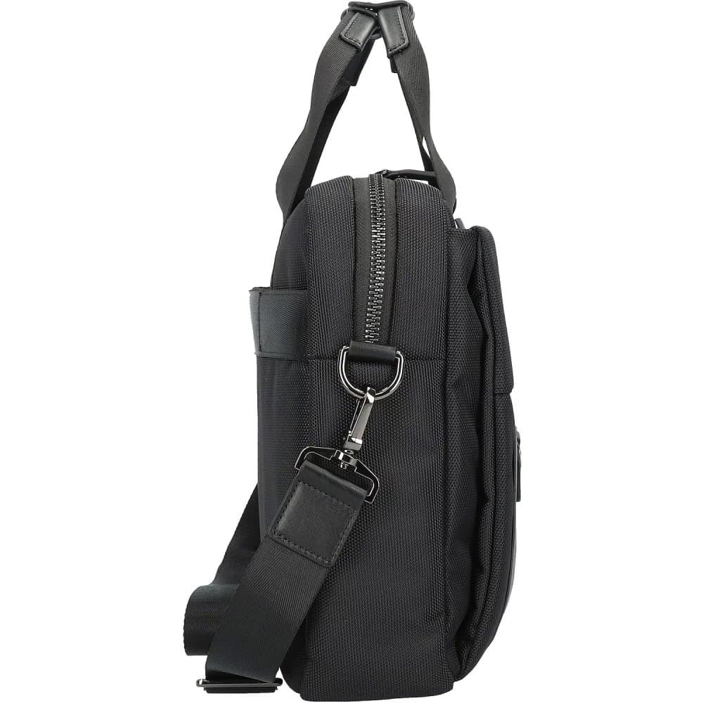 Pracovní černá aktovka na notebook 15" Bugatti Nero 49640201 3