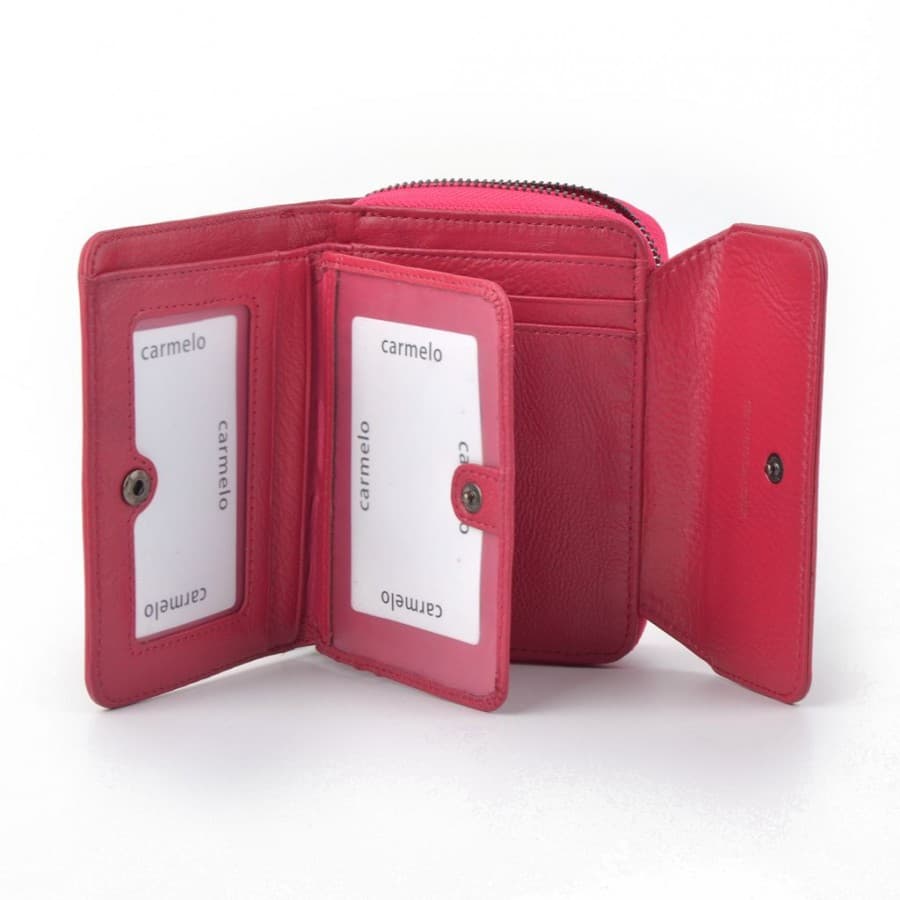 Dámská peněženka z lakované kůže Carmelo 2104 G FUCHSIA 5