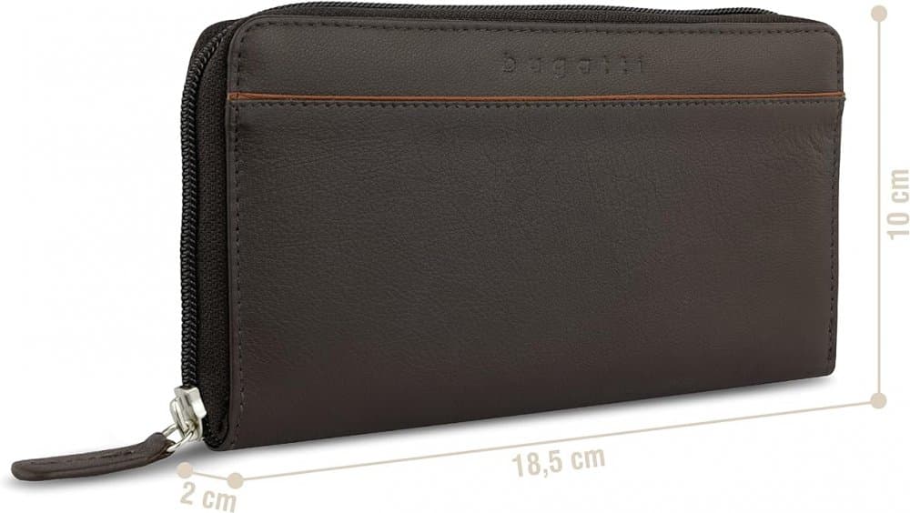 Dámská peněženka Bugatti Banda long zip 49133602 hnědá 5