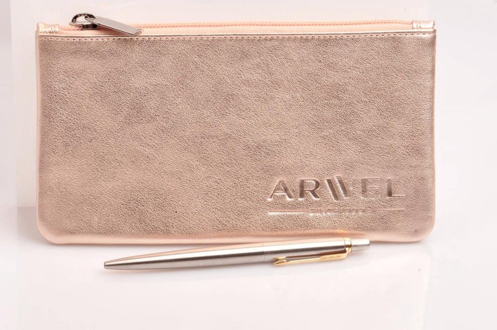 Kožená kosmetická etue ARWEL 611-0023 Rose gold 2