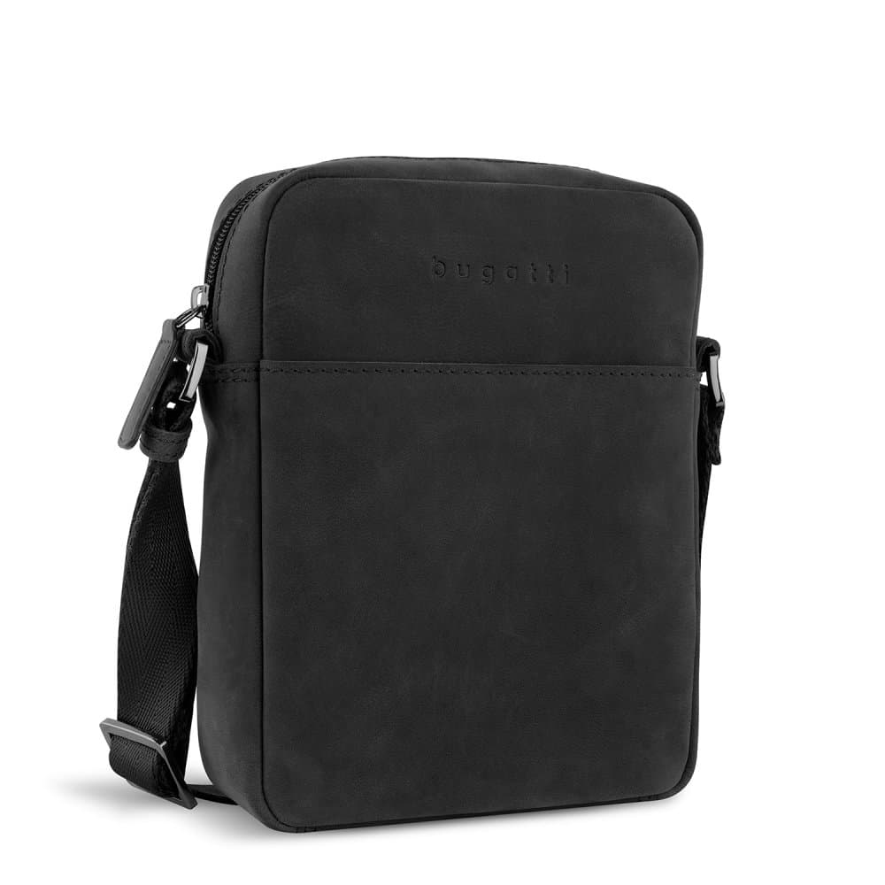Pánská kožená crossbody taška Bugatti Luca – Černá (Vintage look) 49563701 černá 3